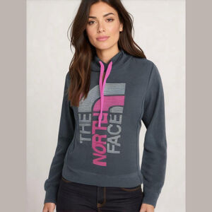 Women's The North Face Hoodie XS Gray Pink